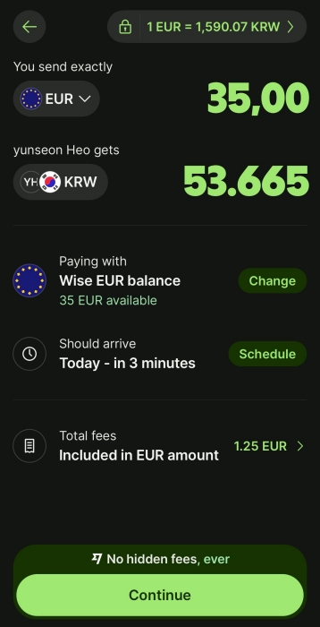 와이즈 해외 송금 수수료